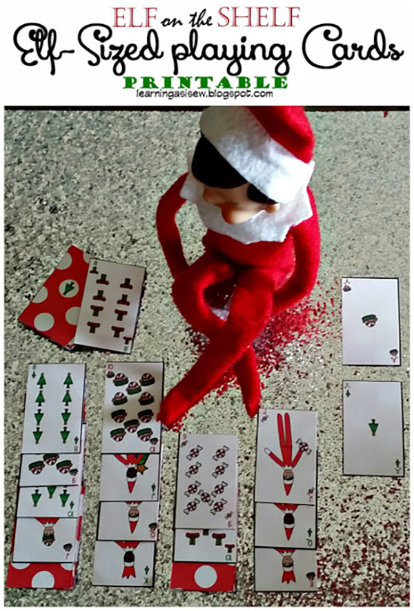 Free Printable Elf On The Shelf Playing Cards