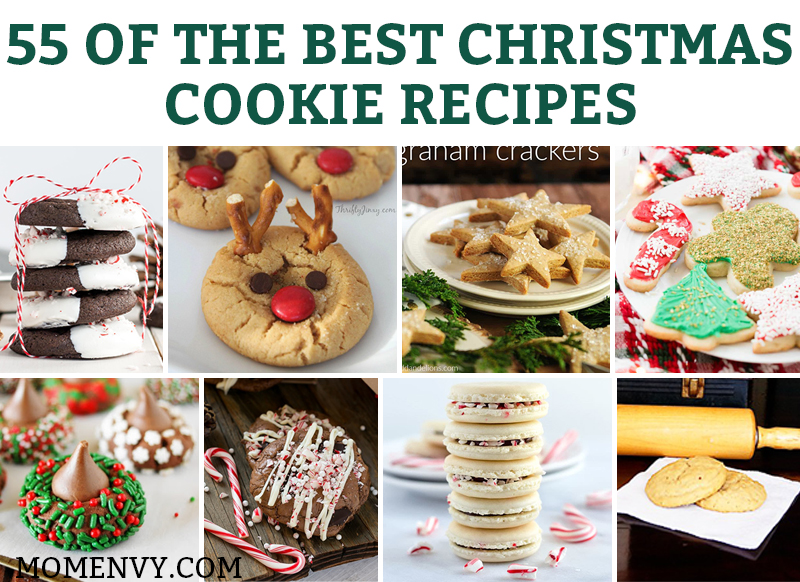 55 of the Best Christmas Cookie recipes. Find a new family favorite. Unique Christmas cookie recipes, traditional Christmas cookie recipes, and more. #christmas #christmascookies #christmascookierecipes #christmasrecipes