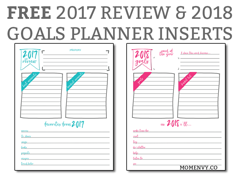 Free End of Year Planner Printables & New Year Goals Planner Printable