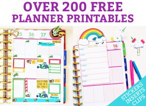 Free Planner Printables. Over 200 FREE planner printables to fit any size planner. Planner tutorials, free planner stickers, free planner inserts, and free planner dividers. Plus, free paper clips! Download them all for free today! #happyplanner #planners #plannerlove #freeplannerprintables #planning