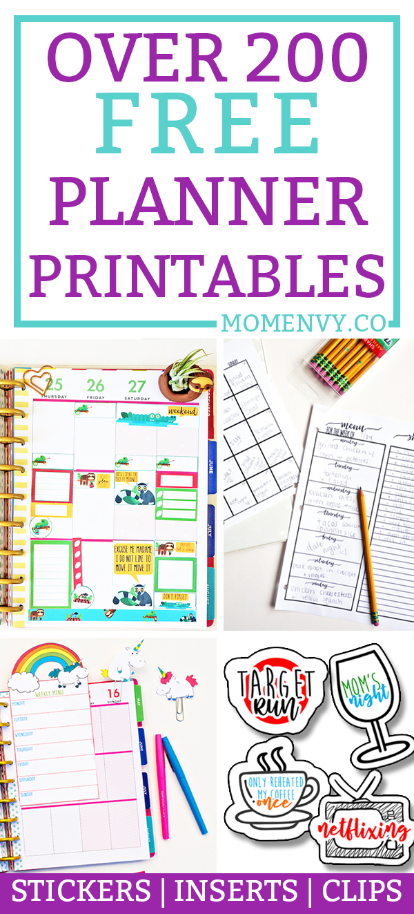 Free Planner Printables Pinterest Three - Mom Envy