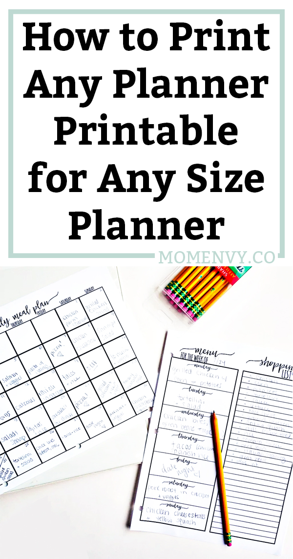 How to Resize Planner Printables for Any Size Planner or TNs