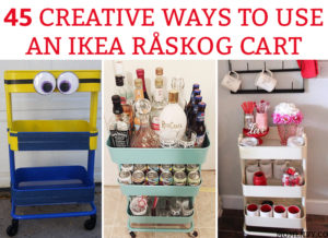 45 Creative Ways to Use a RÅSKOG Ikea Cart. Get organized this year with one of these amazing ideas how using a 3 tier raskog cart. #raskog #raskogcart #organization #ikea