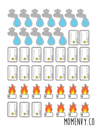 Free Budget Planner Stickers - 11 Printable Pages of Budgeting Stickers