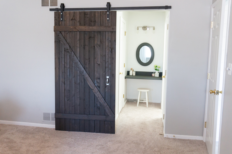 DIY Bathroom Remodel - Check out our DIY bathroom remodel reveal to see how we turned our pink 80's bathroom to a modern farmhouse bathroom for the One Room Challenge. See how we were able to DIY everything ourselves to give our bathroom a completely fresh and clean, farmhouse look. #oneroomchallenge #diy #diyprojects #bathroom #bathroomremodel #farmhousestyle