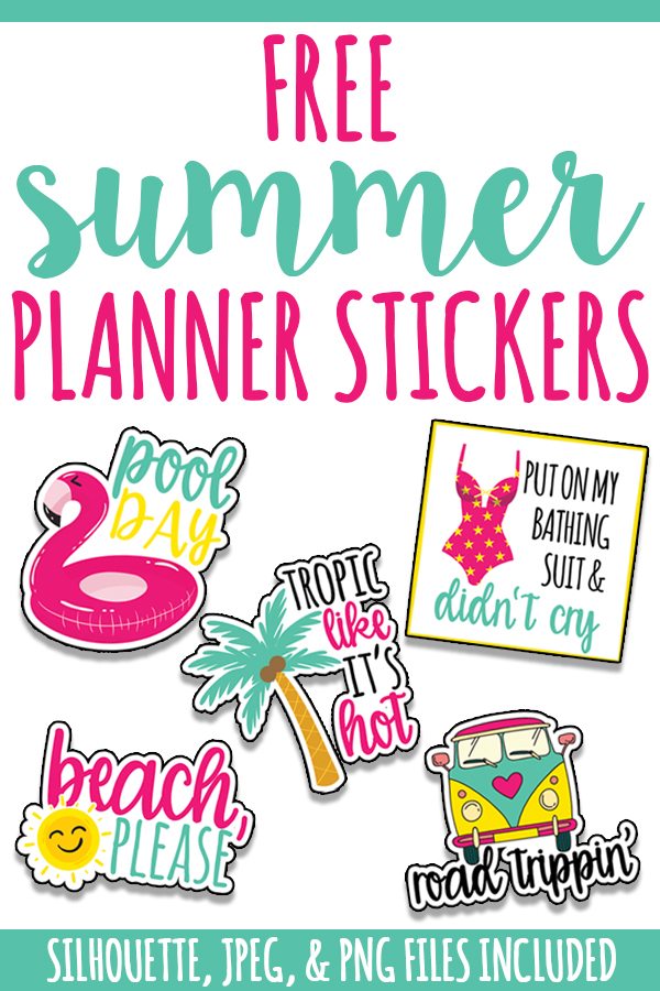 Free Summer Planner Stickers. Beach, please, download these adorable and colorful planner stickers to get your planner summer ready. Who needs a bikini when you've got cute stickers? #planneraddict #summer #plannerlove