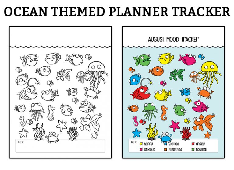 Free Ocean Mood Tracker - Bullet Journal Tracker