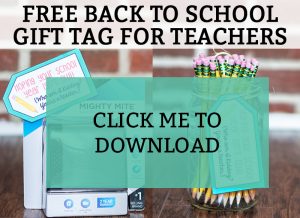 Welcome Back Gift for Teachers - Free Printable gift tag to go with pencils or a pencil sharpener. Get your free printable tags for teachers for Back to School!