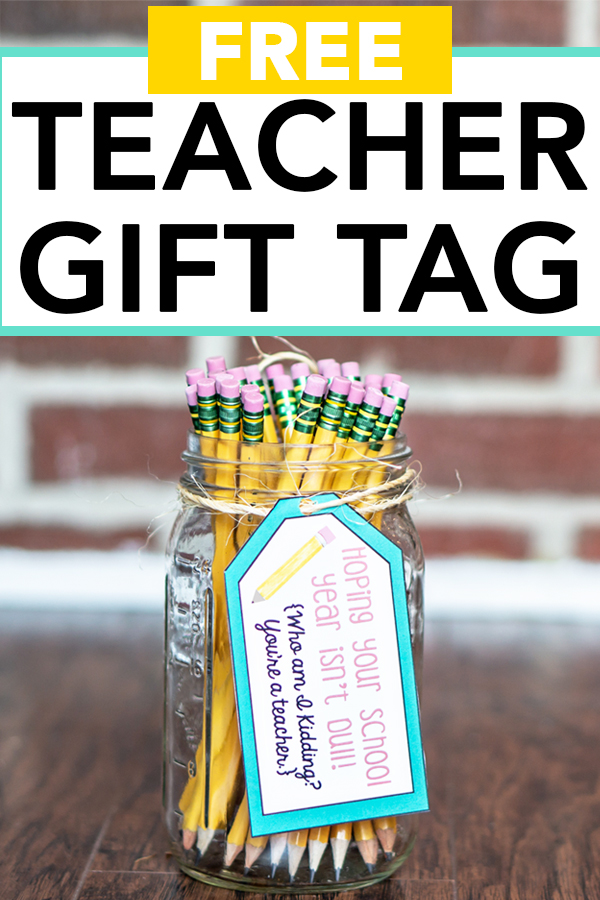 Welcome Back Gift for Teachers - Free Printable gift tag to go with pencils or a pencil sharpener. Get your free printable tags for teachers for Back to School! #backtoschool #teachergifts #freebies #freeprintables