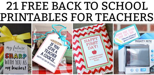 Welcome Back Ideas for Teachers - Free Printable Teacher Gifts. They also make great free teacher appreciation gifts. #teacherappreciation #backtoschool #teaching