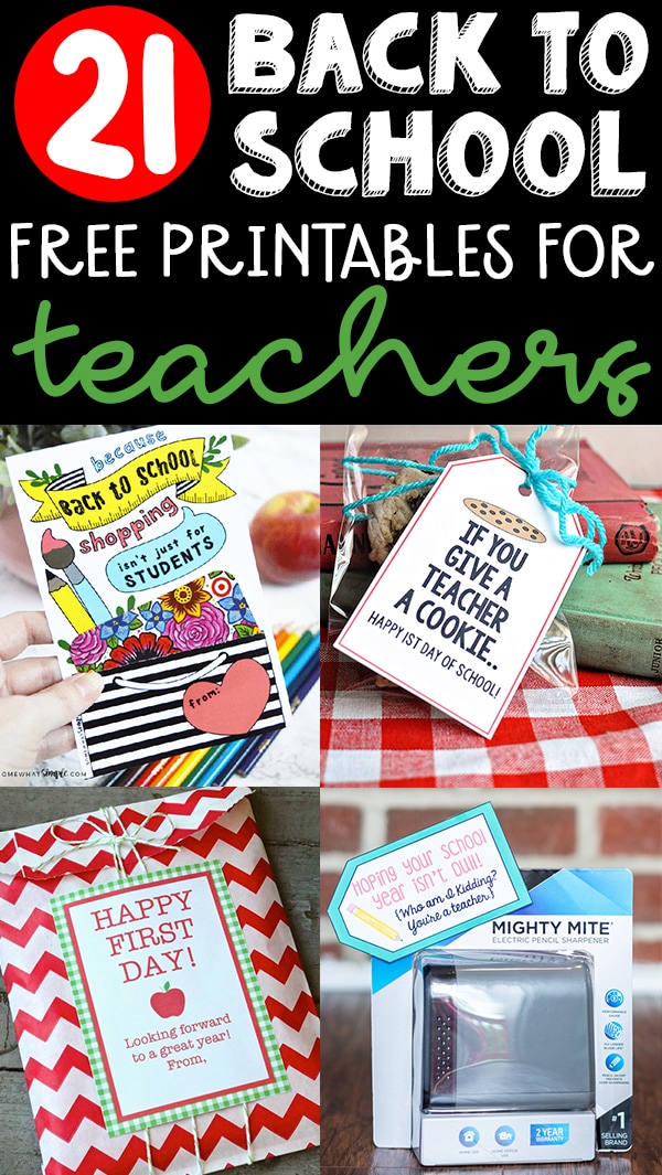 Welcome Back Ideas for Teachers - Free Printable Teacher Gifts. They also make great free teacher appreciation gifts. #teacherappreciation #backtoschool #teaching