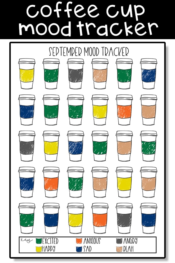 Coffee Mood Tracker - Free coffee bullet journal printables. Download these free fall planner printables. Are you coffee obsessed? Grab these free coffee planner inserts today. #coffeeaddict #Plannerlover #bujo