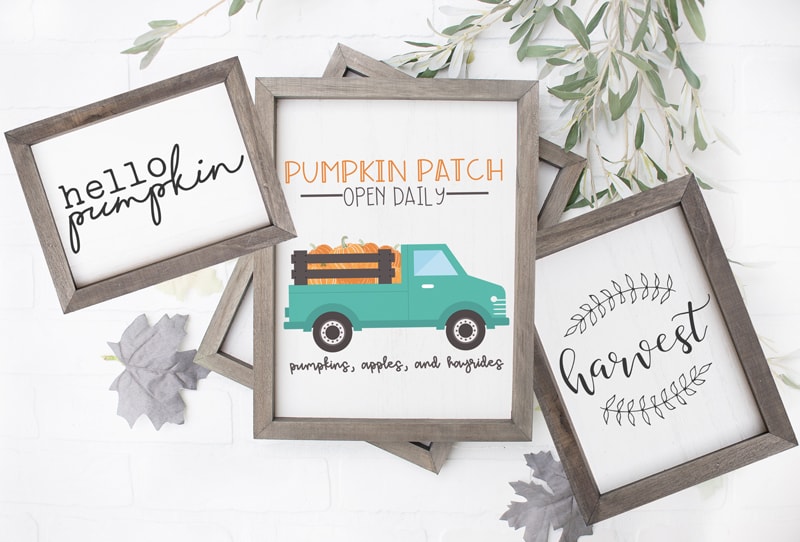 Free Fall Printables. Download 3 adorable printables that are the perfect addition to any fall decor. These farmhouse style prints are available in JPEG, Silhouette, and SVG format. These 3 free fall svg files are perfect for creating pillows, signs, and fall gifts. #falldecor #freeprints #fallprintables #svgfiles
