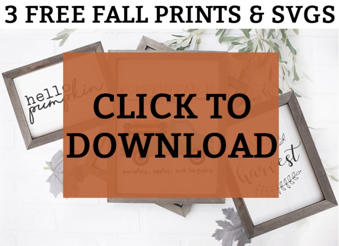Free Fall Printables - 3 Free Farmhouse Prints and SVGs