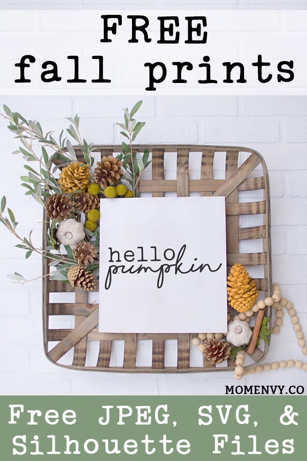 Free Fall Printables. Download 3 adorable printables that are the perfect addition to any fall decor. These farmhouse style prints are available in JPEG, Silhouette, and SVG format. These 3 free fall svg files are perfect for creating pillows, signs, and fall gifts. #falldecor #freeprints #fallprintables #svgfiles