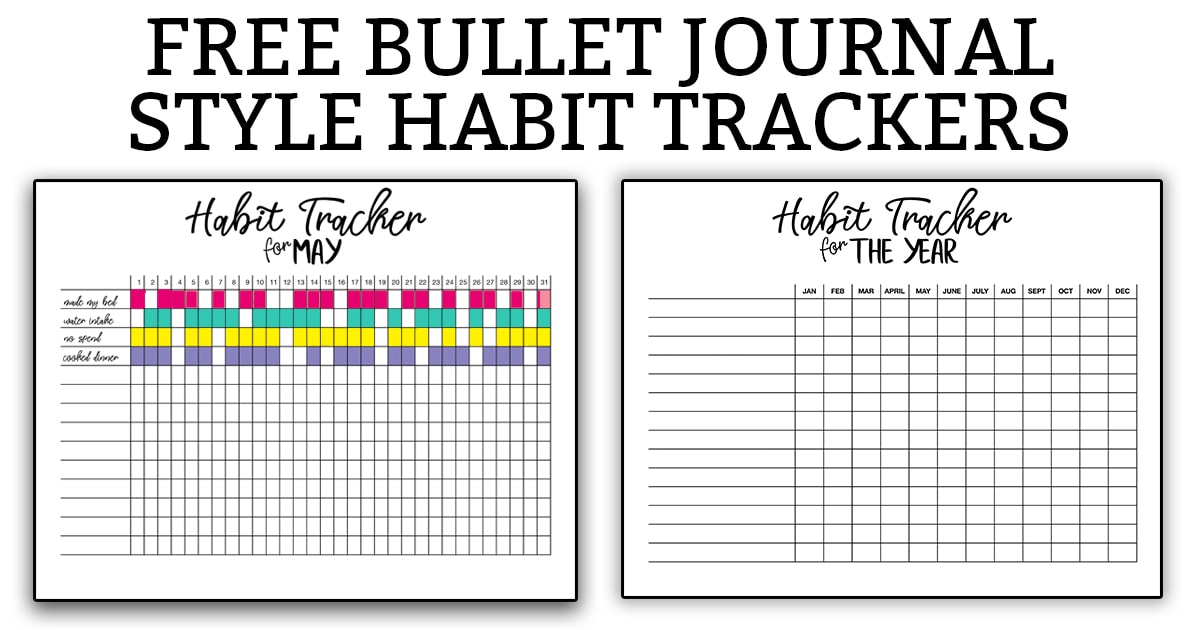 Bullet Journal Habit Tracker Free Printable