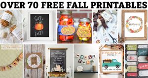Free fall printables. Download over 50 free fall printables including free fall wall art, free fall gift tags, free fall banners, and more! #freefallcrafts #freefallprintables #falldecor