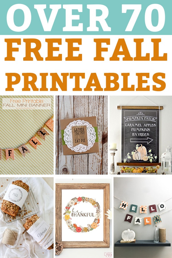 Free fall printables. Download over 70 free fall printables including free fall wall art, free fall gift tags, free fall banners, and more! #freefallcrafts #freefallprintables #falldecor