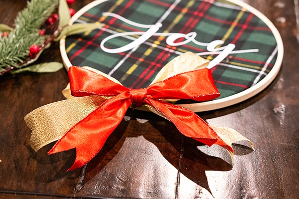 Buffalo Plaid Embroidery Hoop Ornaments - Keeping it Simple