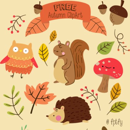 free-pretty-Free-cute-animal-autumn-clipart-fptfy-600 - Mom Envy