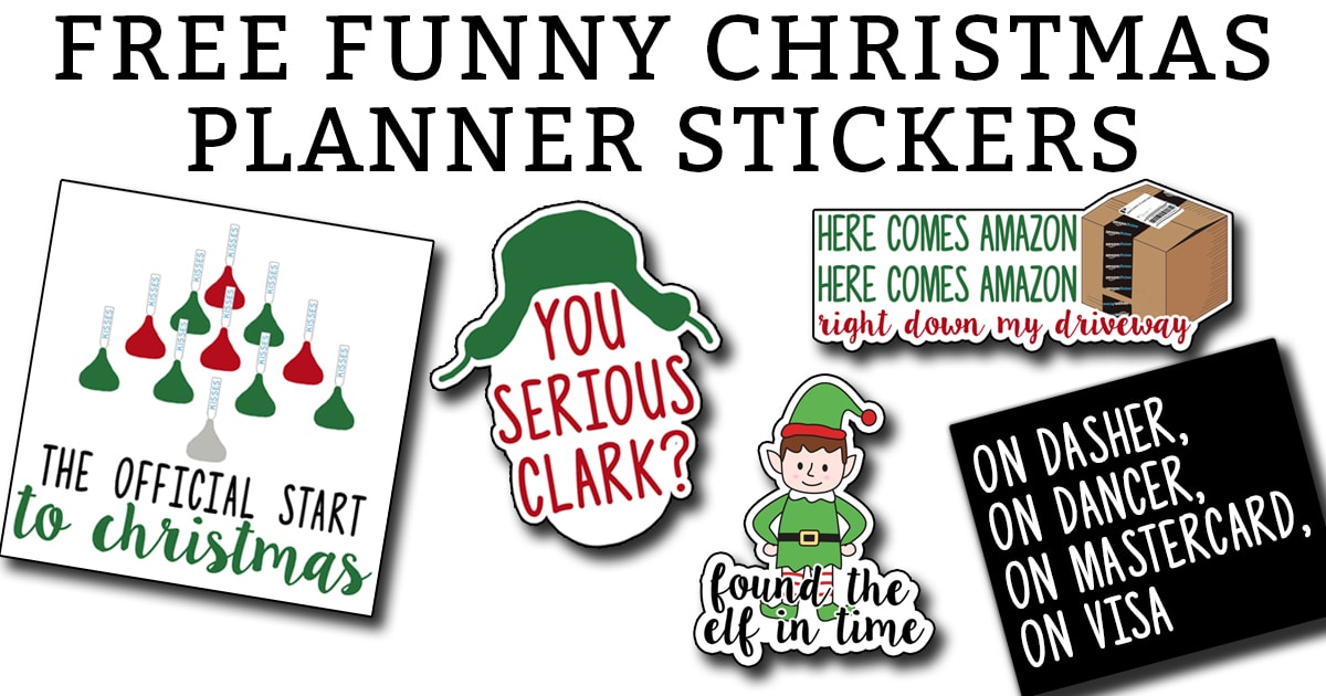 Christmas Planner Printable - Download this set of funny "adulting" planner stickers today! You get an entire letter size sheet of printable Christmas stickers. Perfect for The Happy Planner, Erin Condren, Recollections, and more. #planneraddict #plannerlover #christmasplanner