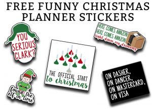 Christmas Planner Printable - Download this set of funny "adulting" planner stickers today! You get an entire letter size sheet of printable Christmas stickers. Perfect for The Happy Planner, Erin Condren, Recollections, and more. #planneraddict #plannerlover #christmasplanner