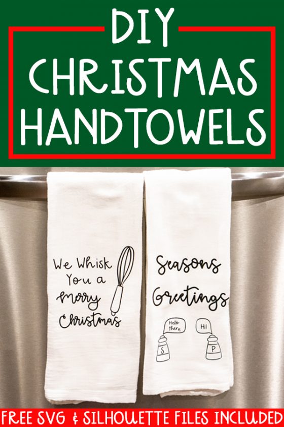 DIY Christmas Hand Towels Free SVGs Included