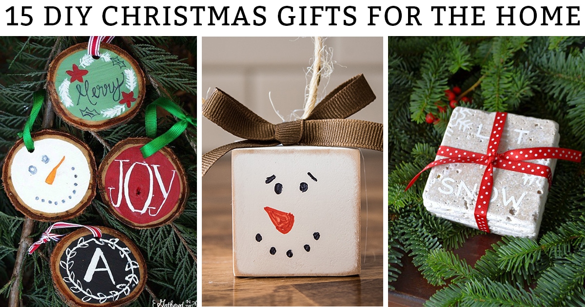 DIY Christmas Decor Gifts - 15 Creative, handmade Christmas gifts for the home. Get inspired and get crafty this holiday season. Great Christmas gift ideas for the Cricut and Silhouette included. #christmasgift #diychristmas #cricut #silhouette