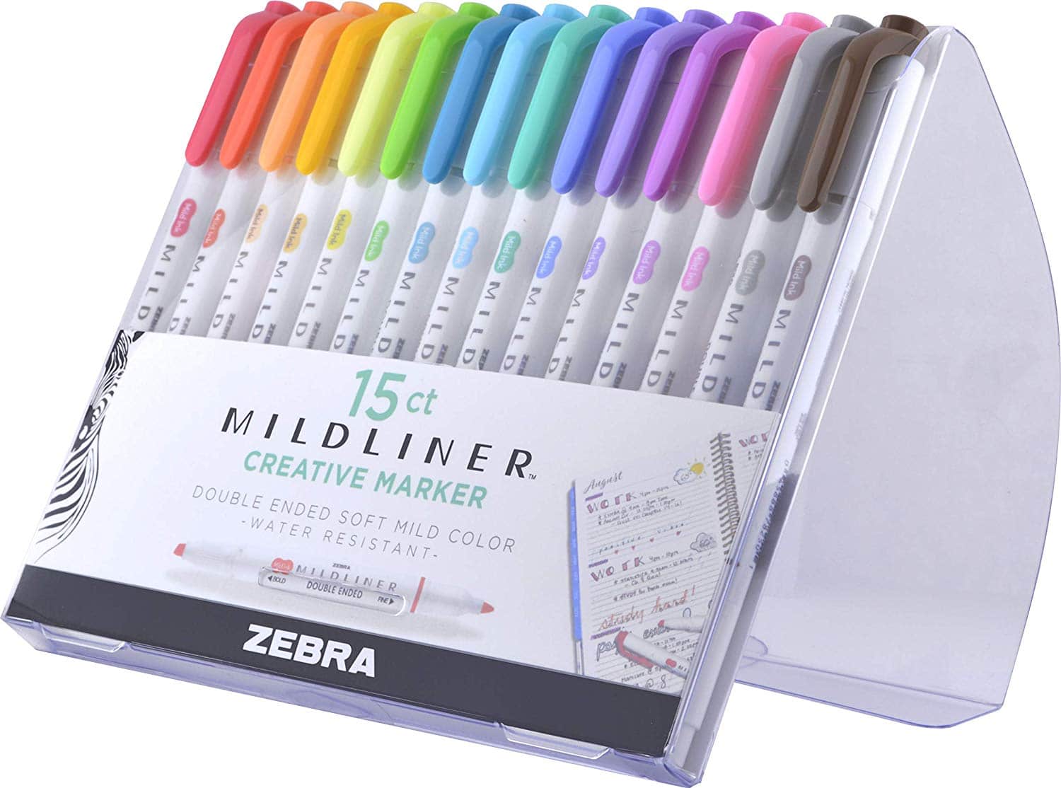 6 Packs: 15 ct. (90 total) Zebra Mildliner™ Double Ended Brush Pens &  Markers