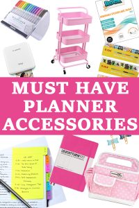 Check out my lineup of must have planner accessories. You'll find everything you need to get your planner stash started. #planneraddict #plannerlover