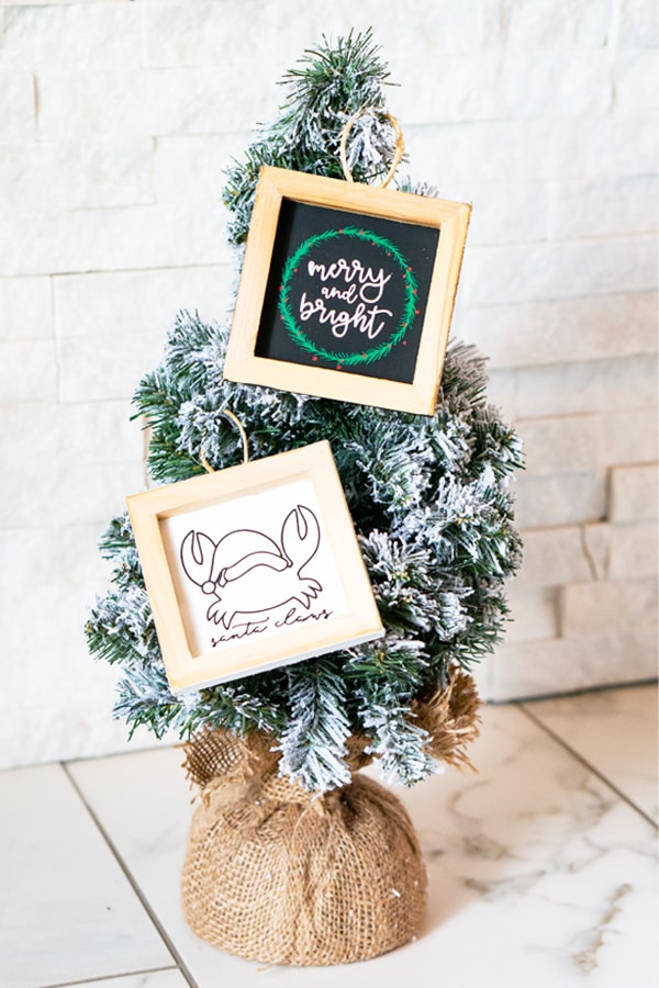 DIY Christmas Reverse Canvas - 2 Ways - The Crazy Craft Lady