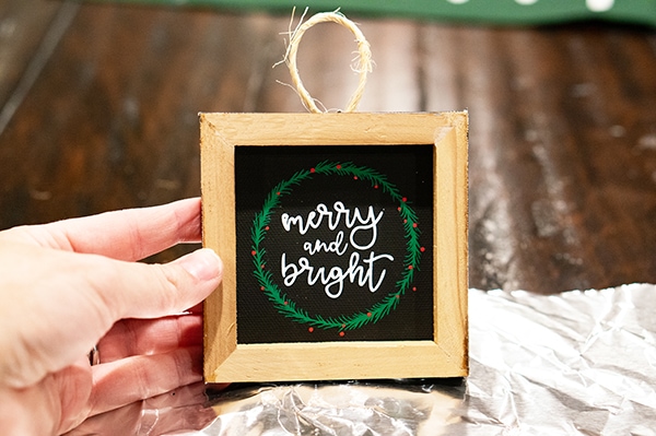 DIY Christmas Reverse Canvas - 2 Ways - The Crazy Craft Lady