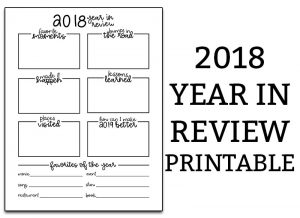 2018 Year in Review Printable - Download this free end of year planner printable today and reflect on the best and the worst of the year. #plannerprintable #freeplannerprintable #happyplanner