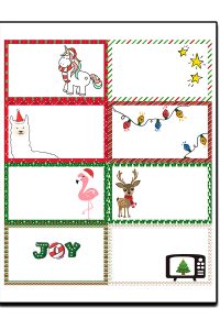 Christmas Lunch Notes - download 16 free Christmas lunch notes (with or without text). It's the perfect way to add a little holiday cheer to your child's lunch during the Christmas season. #freeprintables #christmasprintables #kidslunches