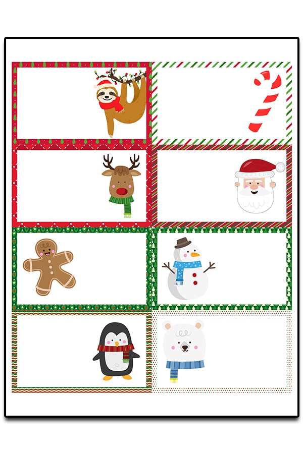 Christmas Lunch Notes - download 16 free Christmas lunch notes (with or without text). It's the perfect way to add a little holiday cheer to your child's lunch during the Christmas season. #freeprintables #christmasprintables #kidslunches