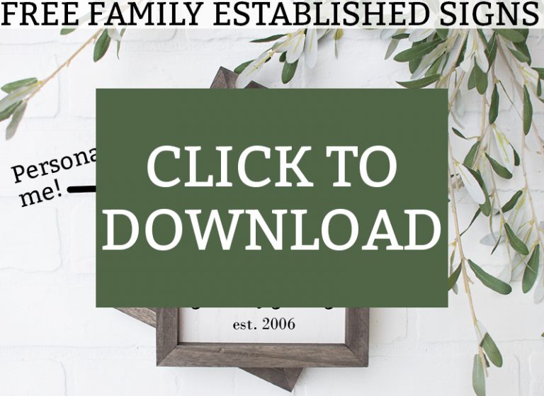 Family Established Signs