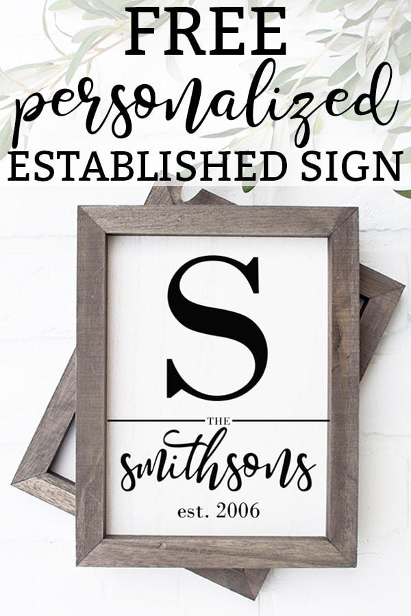 Family established signs. Download these free personalized family wall art today and make farmhouse style wall art for your home or a friend's as a gift. It would make a great anniversary or wedding gift. Just print and frame! #wallart #freeprintable #farmhousestyle