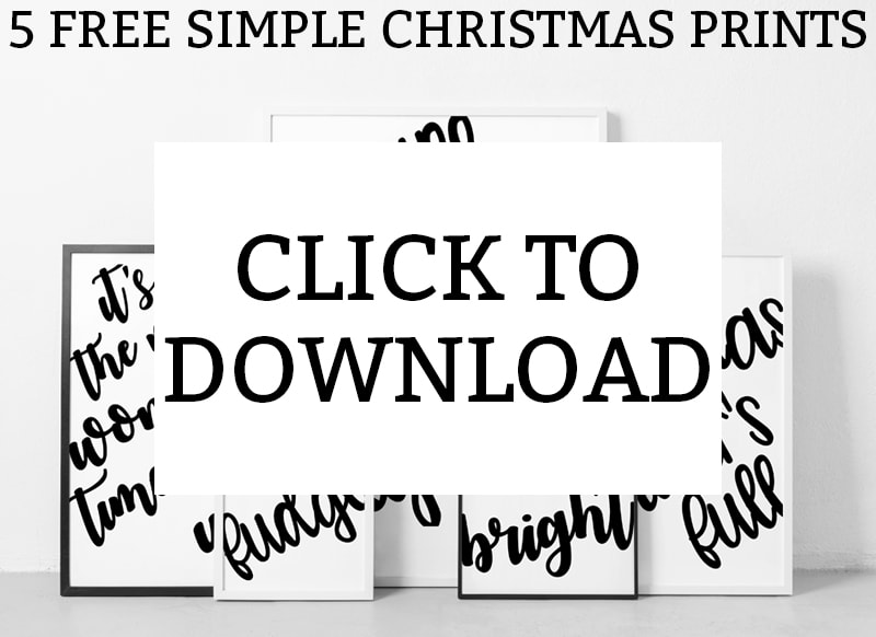 Free Christmas Printables. Download these 5 simple Christmas prints and SVGs. They're simple enough to go with any design. #cricutcrafts #christmascrafts #freeprintables