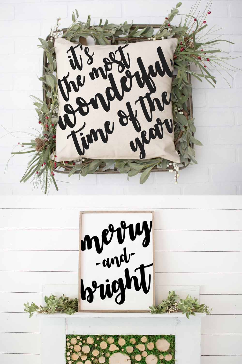 Free Christmas Printables. Download these 5 simple Christmas prints and SVGs. They're simple enough to go with any design. #cricutcrafts #christmascrafts #freeprintables