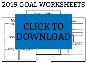 Goal Setting Worksheet. Download 3 goal setting worksheets to start your year off successfully. Break a goal down into smaller, more manageable steps. These free planner printables can fit can size planner. #organization #planner #happyplanner
