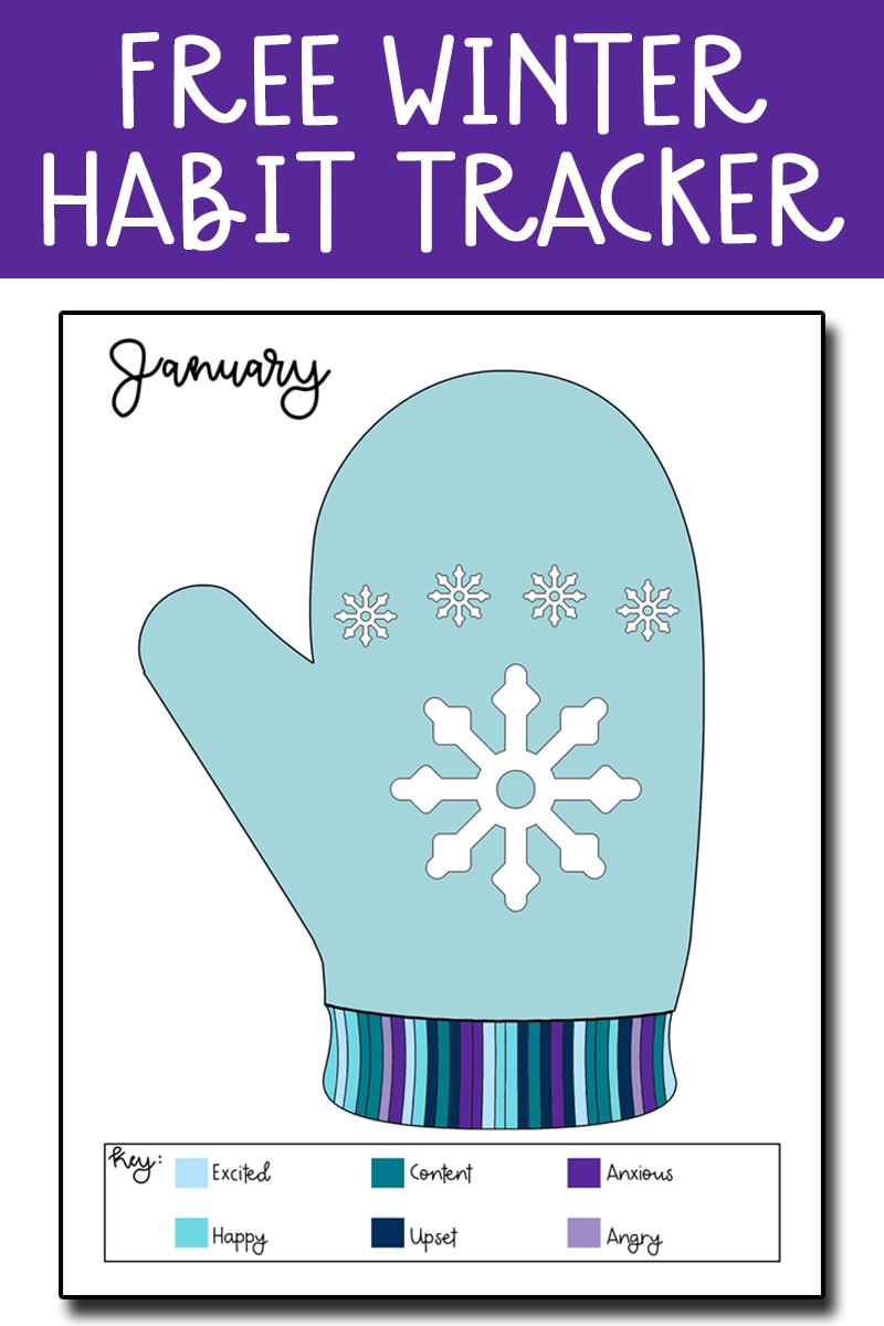 January Habit Tracker. Download this winter themed bullet journal tracker. It makes a great winter mood tracker. Two designs are included. #BUJO #habittracker #planners