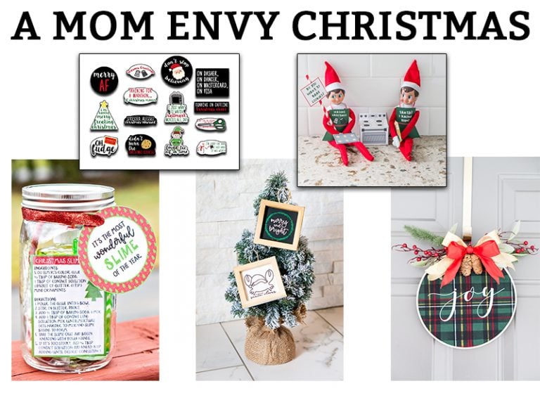 Christmas Lunch Notes - download 16 free Christmas lunch notes (with or without text). It's the perfect way to add a little holiday cheer to your child's lunch during the Christmas season. #freeprintables #christmasprintables #kidslunches