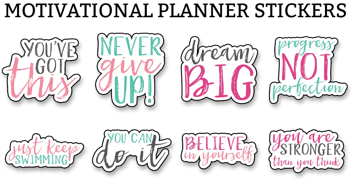 motivational stickers free motivational planner stickers