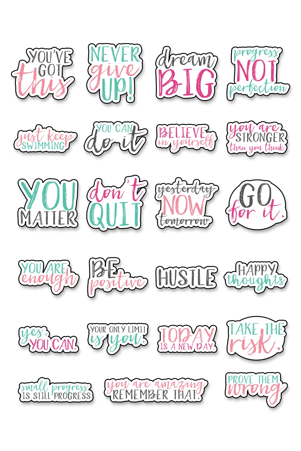 Motivational Stickers Free Motivational Planner Stickers