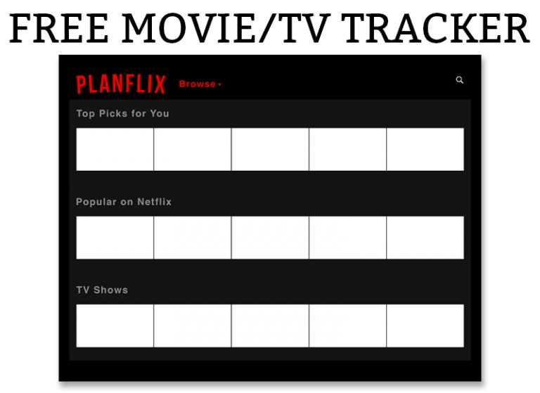 Netflix Bullet Journal. Download this free movie and TV tracker. It's the perfect planner printable to track the movies and TV you want to see or have seen. #bulletjournal #bujo #netflix