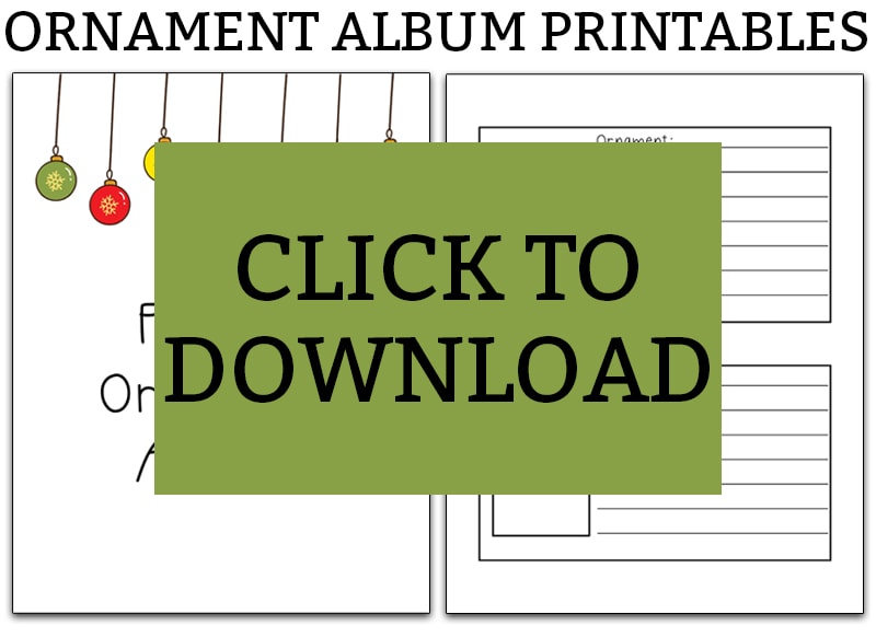 Ornament Album Printables - Download these free printables to create your own family ornament album. Track all of the ornaments you receive and all of their details. #christmas #christmasprintables