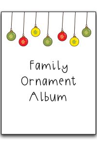 Ornament Album Printables - Download these free printables to create your own family ornament album. Track all of the ornaments you receive and all of their details. #christmas #christmasprintables