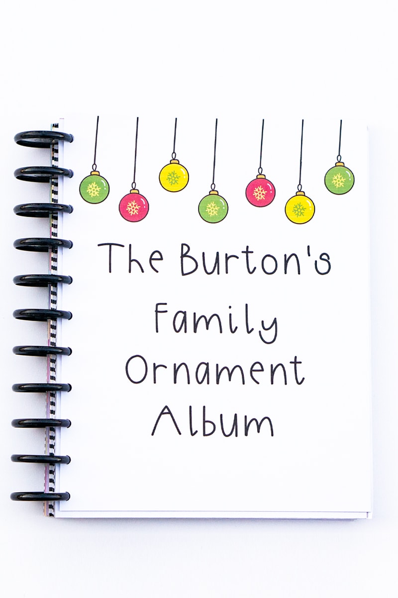 Ornament Album Printables - Download these free printables to create your own family ornament album. Track all of the ornaments you receive and all of their details. #christmas #christmasprintables