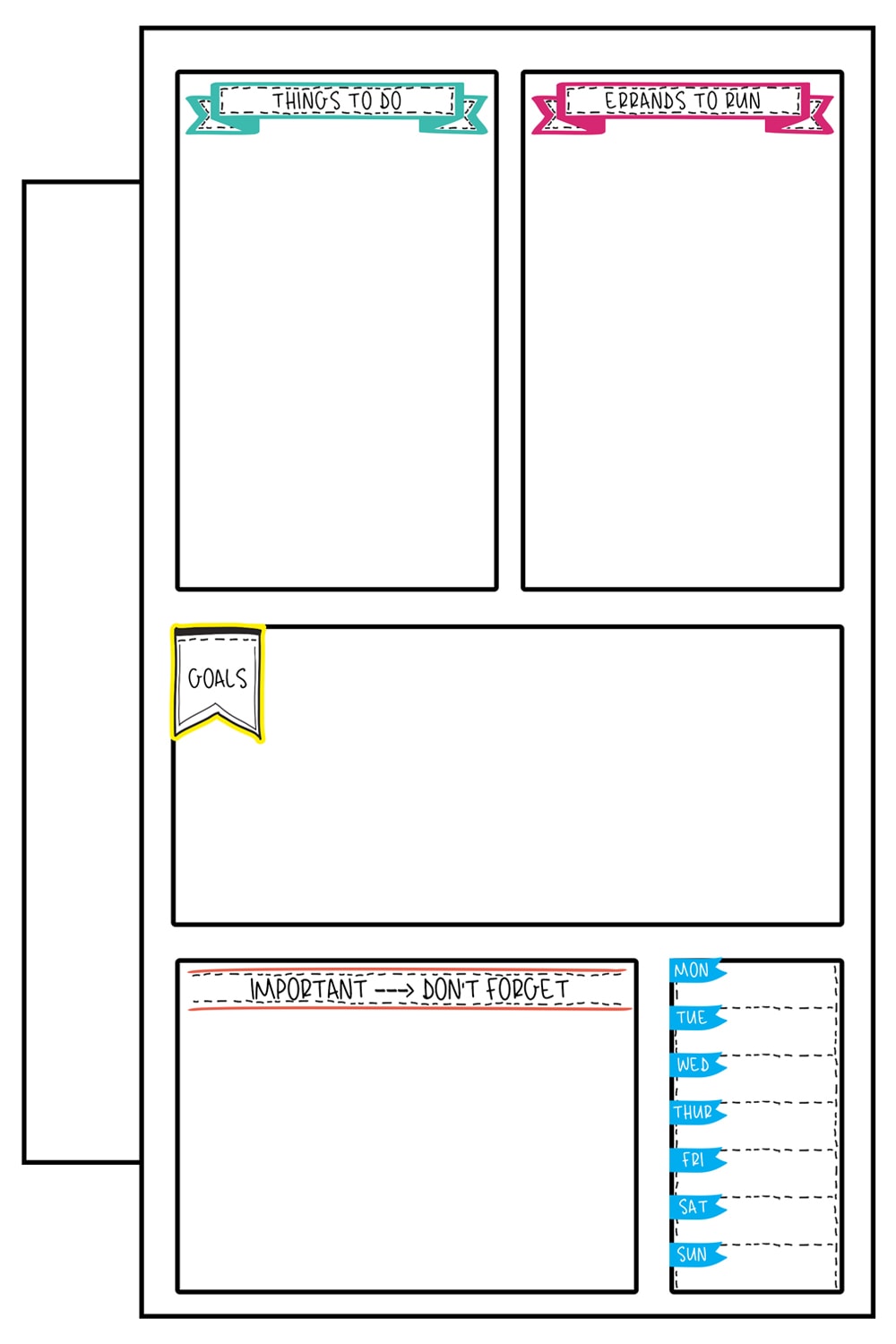 Weekly To Do List. Print this free weekly to do list planner printable. It's the perfect free planner insert to keep track of your to dos each week. There are 4 options available. #organization #plannerprintables