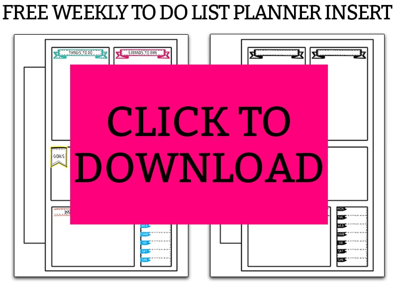 Weekly To Do List. Print this free weekly to do list planner printable. It's the perfect free planner insert to keep track of your to dos each week. There are 4 options available. #organization #plannerprintables 